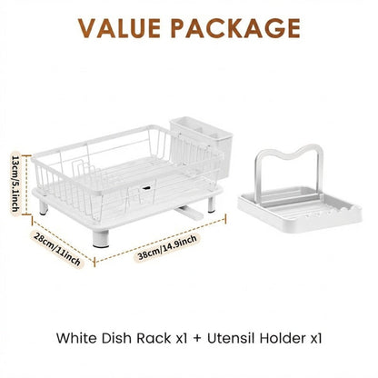 🔥49% OFF🧼🍽️Heavy-Duty 360° Rotating Dish Drainer Rack – Large Capacity, Rust-Resistant & Space-Saving✨