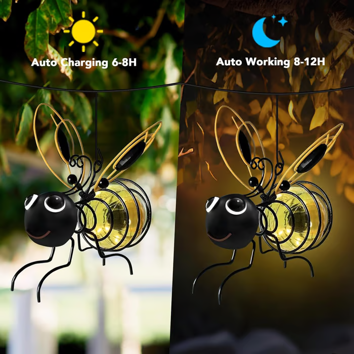 🎁Spring Special🐜🐝Outdoor Hanging Solar Bee Light
