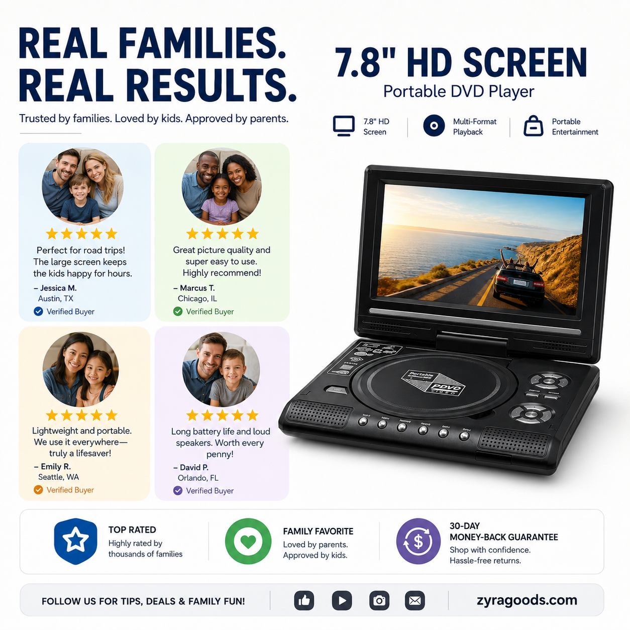 📺 49% OFF | 7.8" HD Portable DVD Player – Your Pocket Cinema Anywhere! 🍿