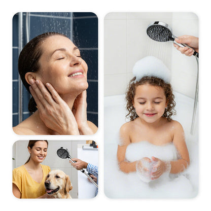 🚿High-Pressure Adjustable Rainfall Shower Head - 360° Adjustable Angle, Easy-Clean Nozzles & Universal Fit for Refreshing Showers💦📦