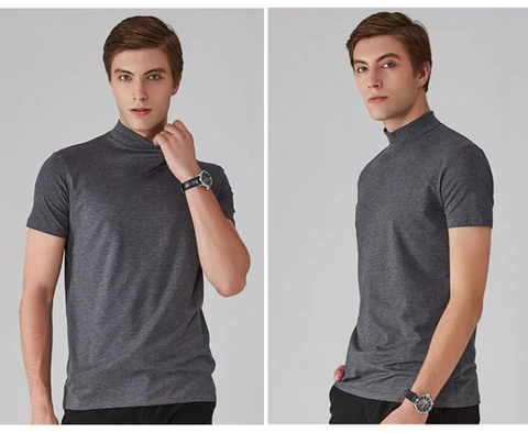 🔈🔈2026 Hot Sale - 49% OFF🎁High Neck Slim Fit T-shirt for Men