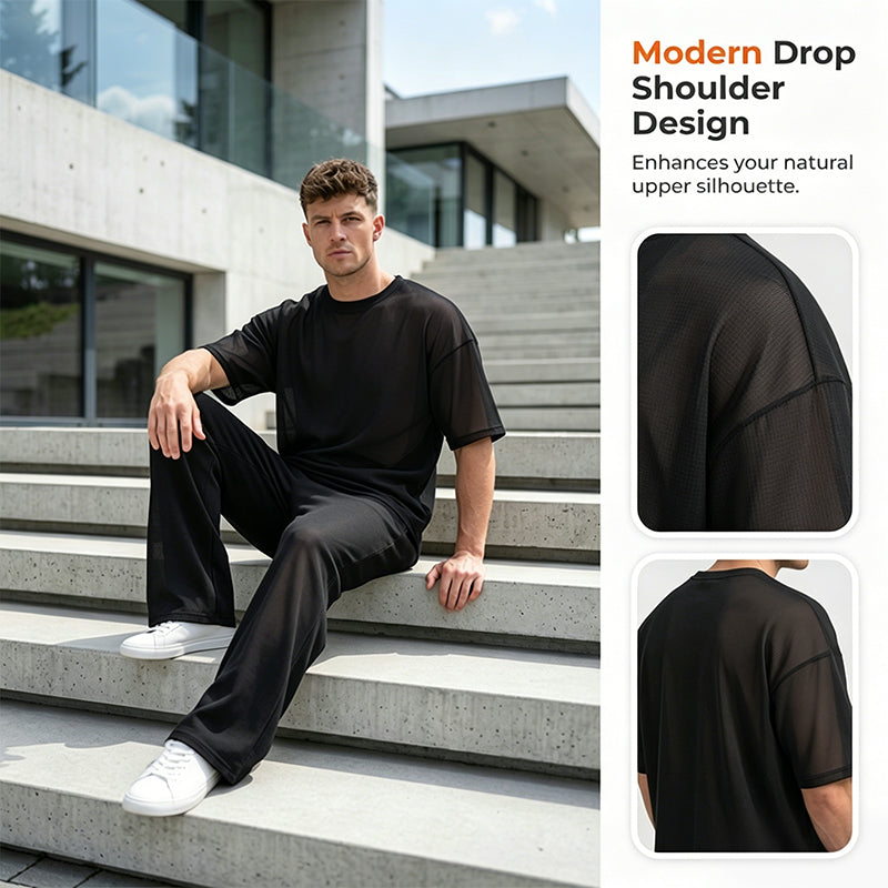 🎁2026 New Arrivals 49% OFF💥Men's T-Shirt & Wide-Leg Pants 2-Piece Set