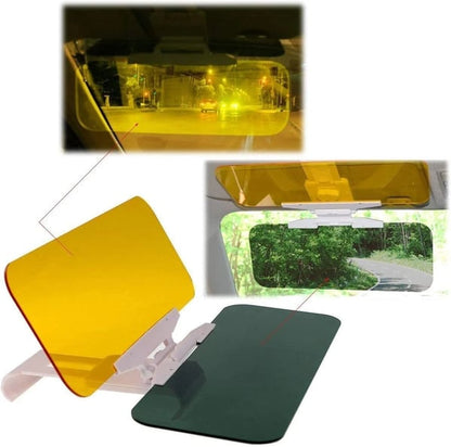 🚗 Day & Night Car Sun Visor Anti‑Glare Shield – Blocks 99.9% UV, Filters Headlight Glare, Universal Fit for Cars Trucks SUVs – Reduces Eye Fatigue, 180° Adjustable (2 Sizes)