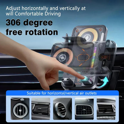 🚗 50% OFF NOW! 📱 2-in-1 Car Phone Holder & Wireless Charger – 360° Rotation, Strong Grip & Fast Charging 🔋