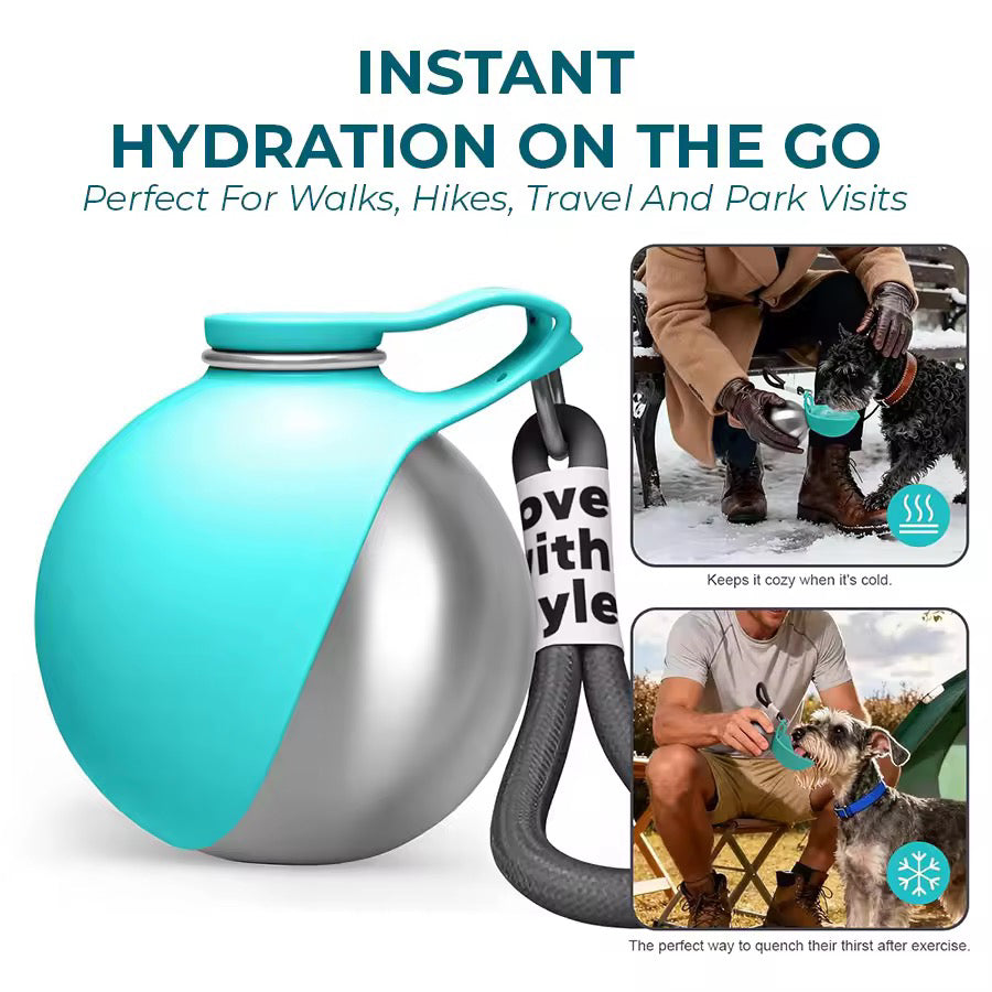 🐕💧 49% OFF! 2-in-1 Portable Dog Water Bottle for Small Dogs – Leak-Proof & Compact