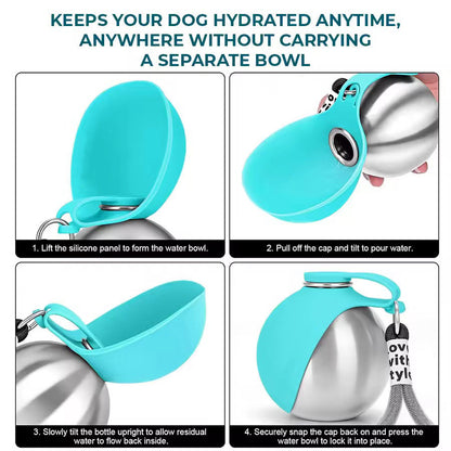 🐕💧 49% OFF! 2-in-1 Portable Dog Water Bottle for Small Dogs – Leak-Proof & Compact