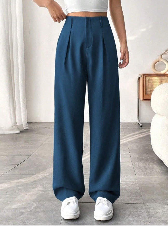 🏆2026 New Style 49% OFF💝Women's High Waisted Straight Leg Work Trousers with Side Pockets -✨Smart & Casual Look for Office and Beyond