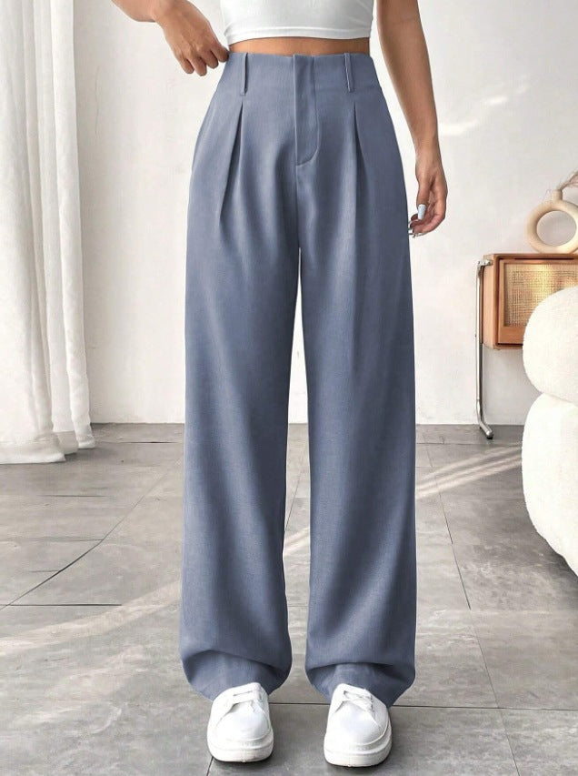 🏆2026 New Style 49% OFF💝Women's High Waisted Straight Leg Work Trousers with Side Pockets -✨Smart & Casual Look for Office and Beyond