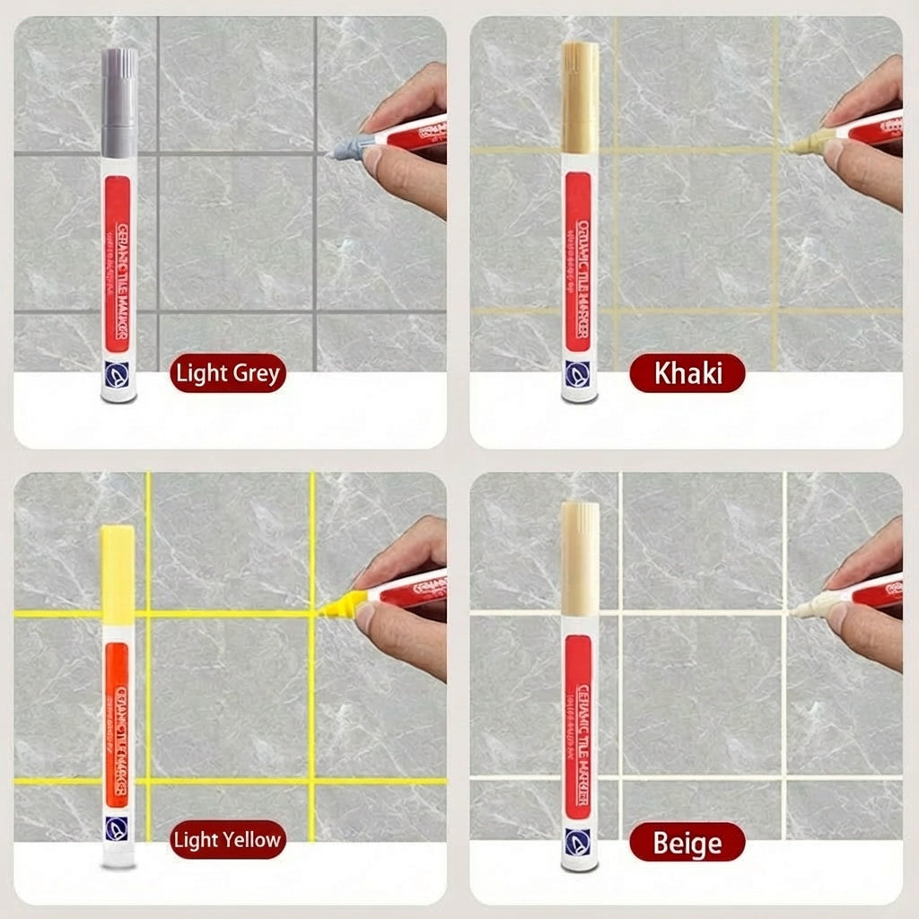 🎉LAST DAY SALE ONLY ￡7.99!!🖌️ Anti-Mould & Waterproof Joint Pen for Ceramic Tiles! 🧱