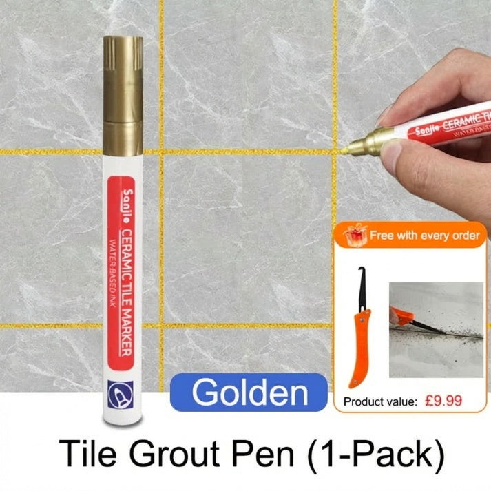 🎉LAST DAY SALE ONLY ￡7.99!!🖌️ Anti-Mould & Waterproof Joint Pen for Ceramic Tiles! 🧱