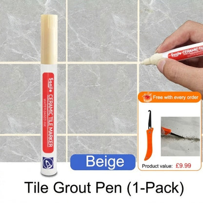 🎉LAST DAY SALE ONLY ￡7.99!!🖌️ Anti-Mould & Waterproof Joint Pen for Ceramic Tiles! 🧱