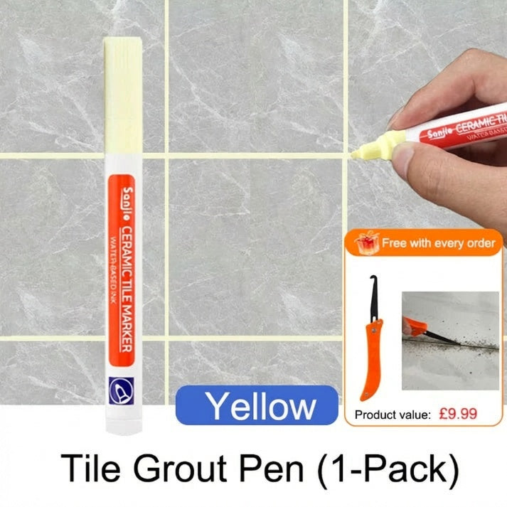 🎉LAST DAY SALE ONLY ￡7.99!!🖌️ Anti-Mould & Waterproof Joint Pen for Ceramic Tiles! 🧱