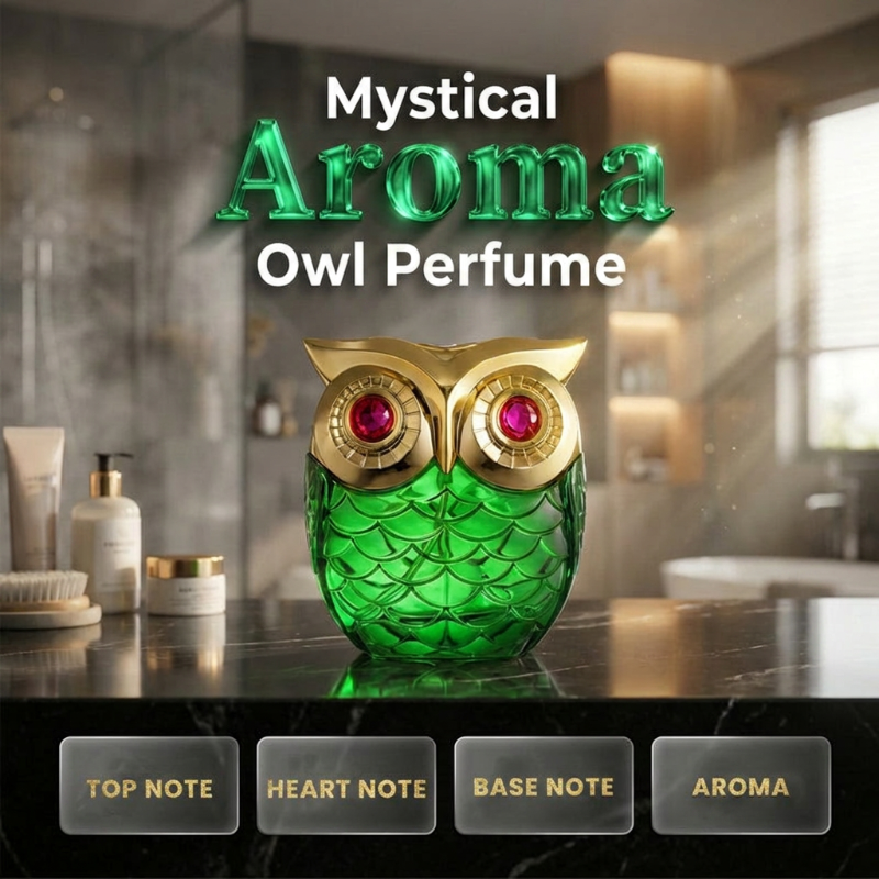 ⏳Time-Limited Special⏰Mystical Aroma Owl Perfume – Mysterious Scent, Elegant Owl Bottle, Long-Lasting. 🌙💎