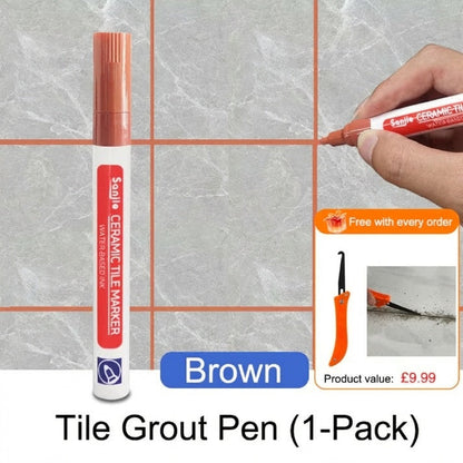 🎉LAST DAY SALE ONLY ￡7.99!!🖌️ Anti-Mould & Waterproof Joint Pen for Ceramic Tiles! 🧱
