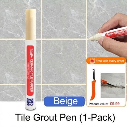 🎉LAST DAY SALE ONLY ￡7.99!!🖌️ Anti-Mould & Waterproof Joint Pen for Ceramic Tiles! 🧱