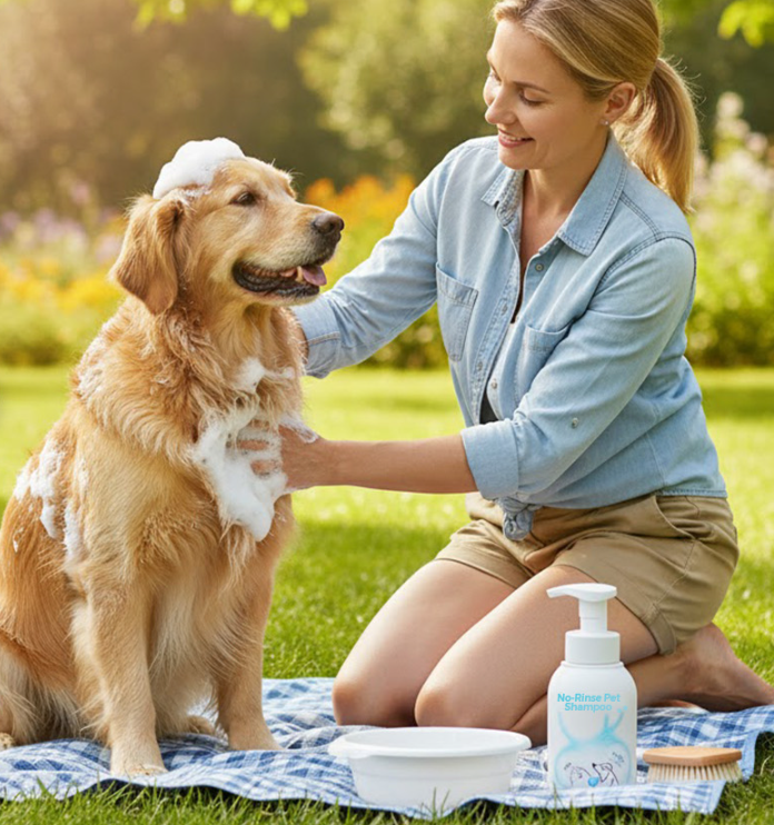 🐾No-Rinse Pet Shampoo Foam – 🥰Natural, Antibacterial & Gentle Formula for Stress-Free Dog & Cat Grooming!✨