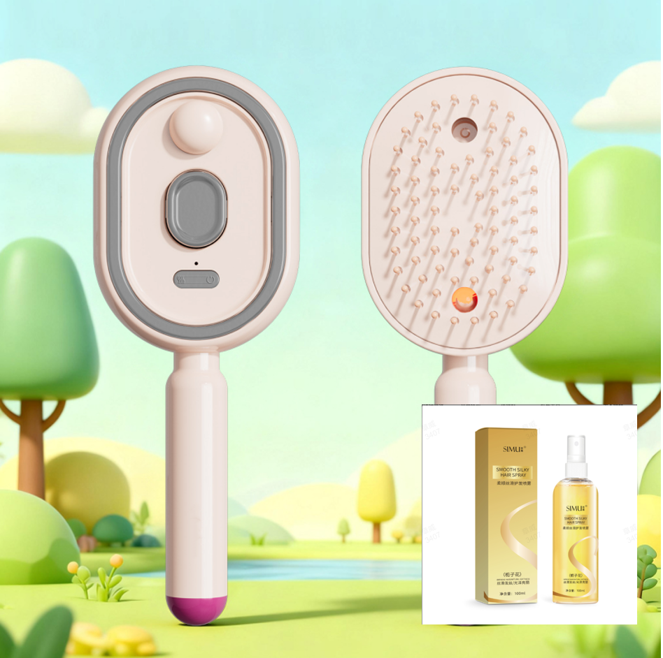 💆‍♀️ 45% OFF NOW! 💧 Electric Spray & Massage Hair Brush – Soothing Scalp Massage, Fine Mist Spraying & Smooth Hair Care – Detangle, Nourish, Relax ✨