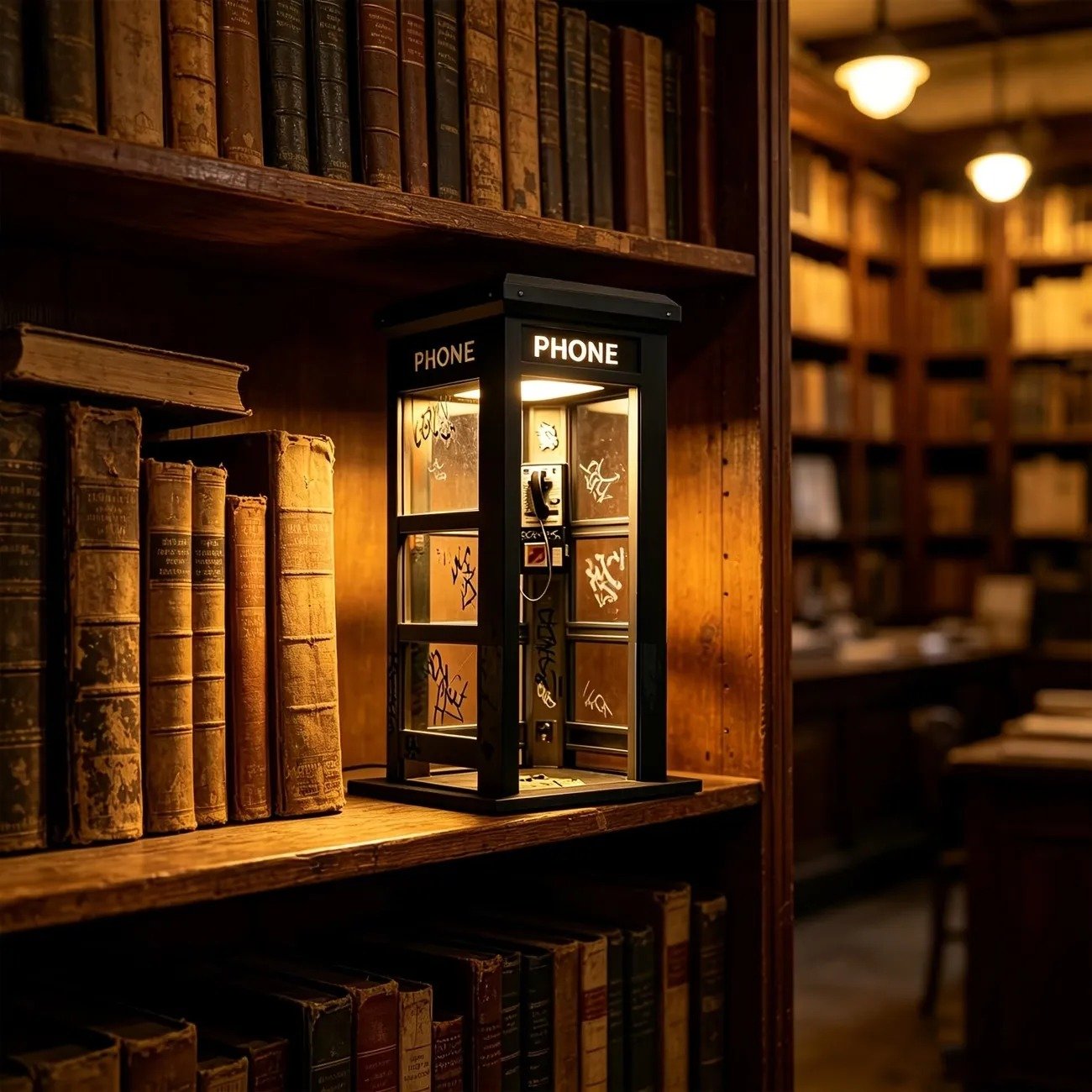 📞49% OFF NOW✨Vintage Phone Booth Ambient Lamp