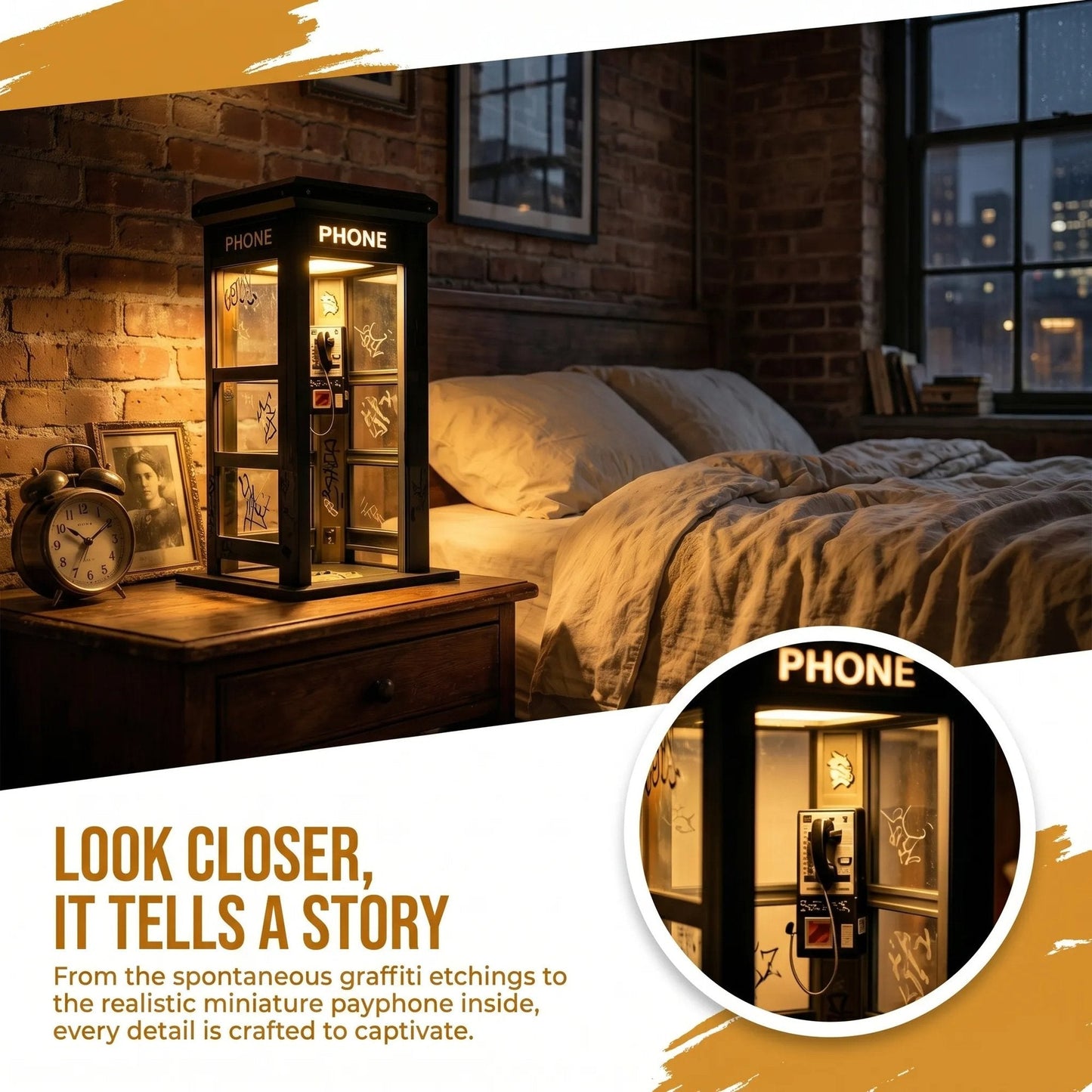 📞49% OFF NOW✨Vintage Phone Booth Ambient Lamp