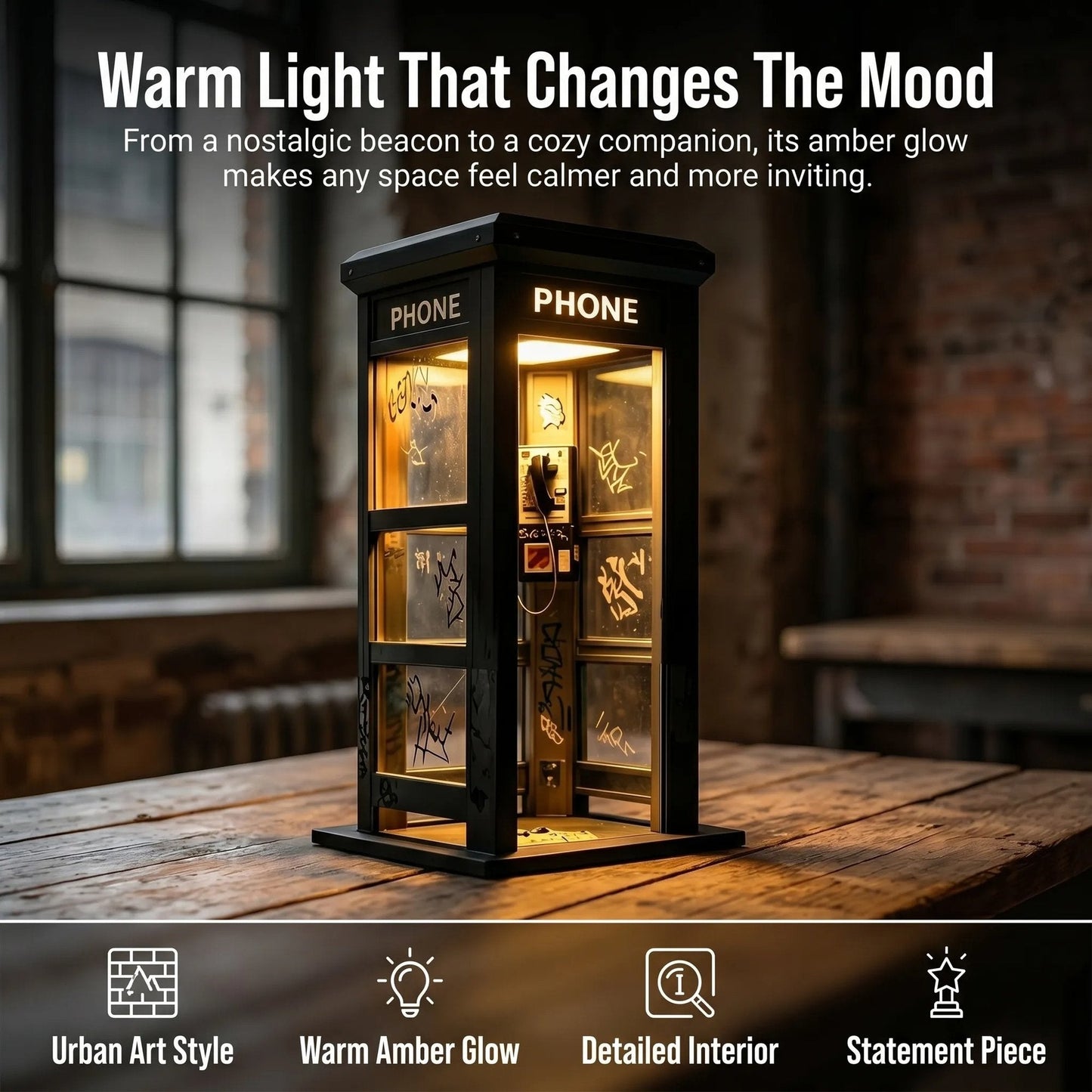 📞49% OFF NOW✨Vintage Phone Booth Ambient Lamp