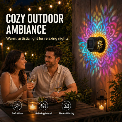 🌙⏳LIMITED-TIME 53% OFF! ⏰ Solar Mandala Wall Light – Dreamy Night Projection ✨