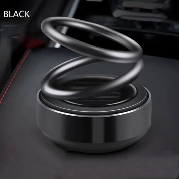 📢📢49% OFF !! ⏰Solar Rotating Double Ring Suspension Car Aromatherapy Ornament