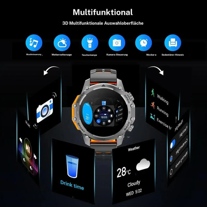 🔥40% Off!⌚1.52" HD smartwatch for men – Phone calls and music control – Multiple sports modes – IP68 waterproof – Long battery life