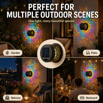 🌙⏳LIMITED-TIME 53% OFF! ⏰ Solar Mandala Wall Light – Dreamy Night Projection ✨