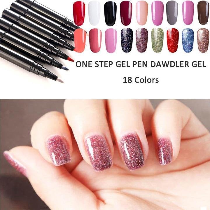 💅👣 Limited Time Buy 1 Get 1 Free! ✨One Step Nail Gel Pen🎨Free handheld mini UV nail lamp💡