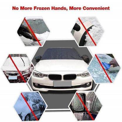 ❄️☀️ 49% OFF! Windshield Anti-Snow & Anti-Frost Cover with Mirror Protection – Ready-to-Drive in Any Weather!
