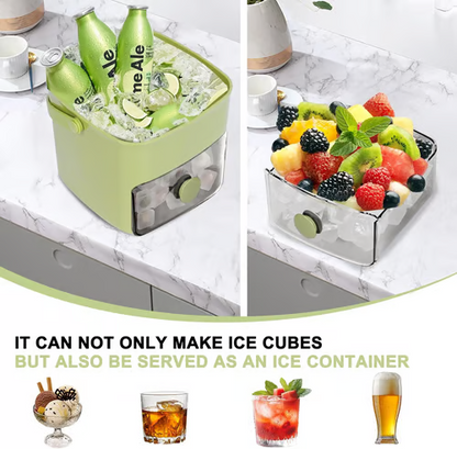🥳2026 HOT SALE🥳💞50K+ SOLD!💥🥤🧊 49% OFF! Ice Cube Maker with Storage – 48 cubes at once, leak‑proof lid. Stackable, saves space. Includes ice scoop & tong. A summer essential. 🏖️✅