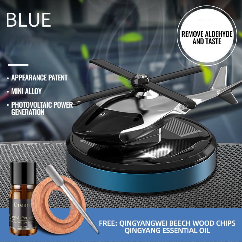 🚁 49% OFF NOW! ⚡ Metal Solar Helicopter Air Freshener – Solar powered rotation & stylish decor – Fresh scent diffuser, perfect for car dashboard or desk – eco-friendly and fun 🌿
