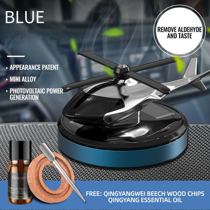 🚁 49% OFF NOW! ⚡ Metal Solar Helicopter Air Freshener – Solar powered rotation & stylish decor – Fresh scent diffuser, perfect for car dashboard or desk – eco-friendly and fun 🌿