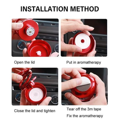 📢📢49% OFF !! ⏰Solar Rotating Double Ring Suspension Car Aromatherapy Ornament