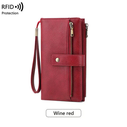 📢📢49% OFF !!!⏰Women's RFID Blocking Leather Wallet👛