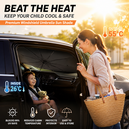 ⏰🔥LIMITED TIME 49% OFF!🔥50K+ SOLD! Upgraded Car Windshield Sun Shade Umbrella