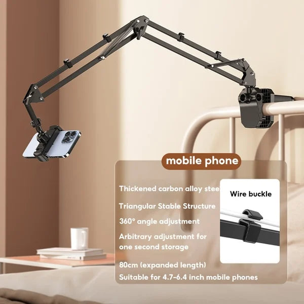 🔖 LIMITED-TIME 49% OFF! ⚡ Hidden Bedside Retractable Phone & Tablet Holder🛏️