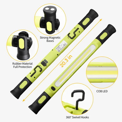 📢📢49% OFF !! ⏰3000LM LED Work Light – Magnetic + hook, 5200mAh battery, 360° rotation. Type‑C fast charge. Bright as day anywhere! 🔋✨