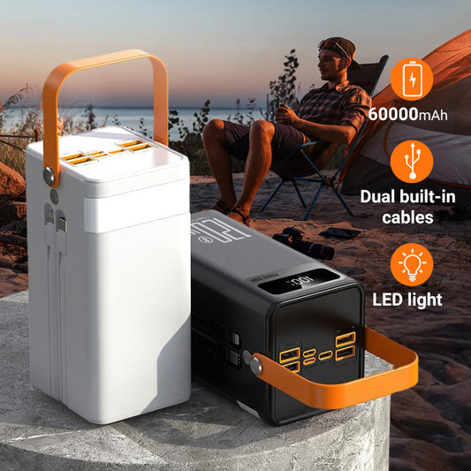 💥35% OFF!⛺Outdoor Portable Fast Charging Power Bank with LED Light