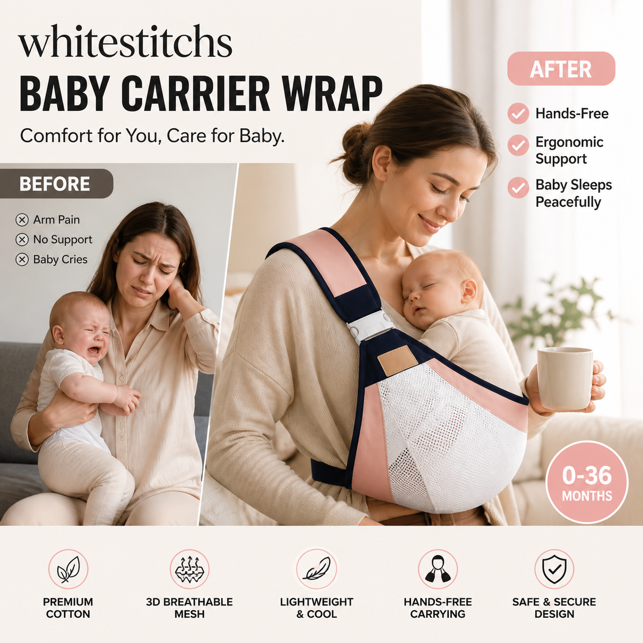 📢📢49% OFF !! ⏰  Lightweight Baby Carriers
