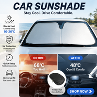 🚗 49% OFF ! ☀️ Car Sunshade – Effective Heat Insulation, UV Block & Easy Foldable Auto Windshield Protector