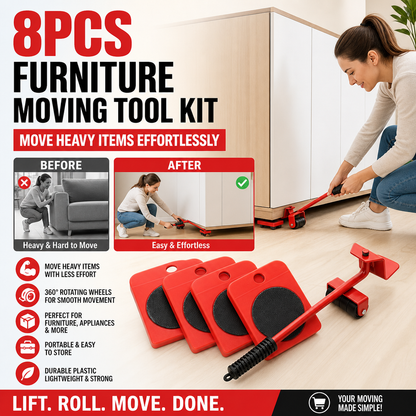 🛋️ Clearance 49% Off ✨ Furniture Moving System — Lift & Slide, 360° Rotation 🏠