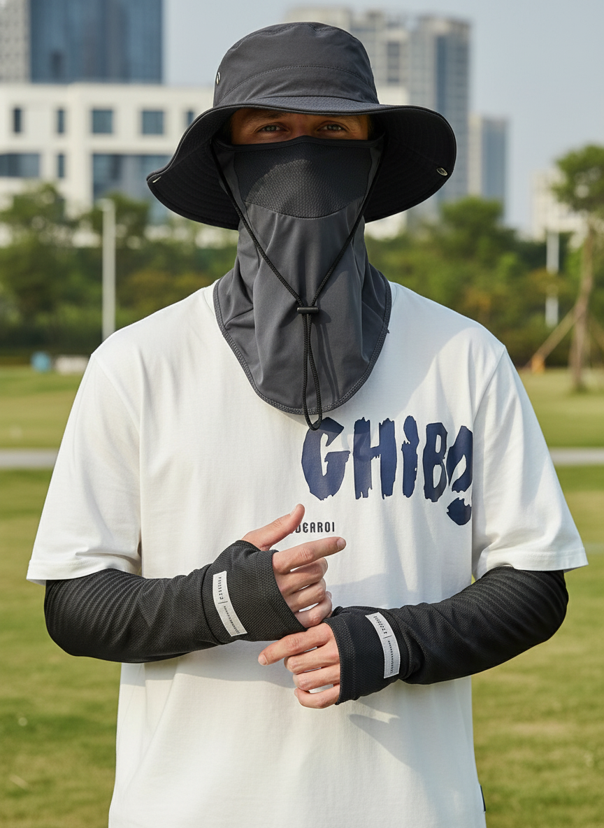 🧢 49% OFF NOW! ☀️ Ventilated Fisherman Hat with Removable Face Shield – 2-in-1 Design, Cooling Ice Silk & Adjustable Fit – 360° Sun Protection 🎣