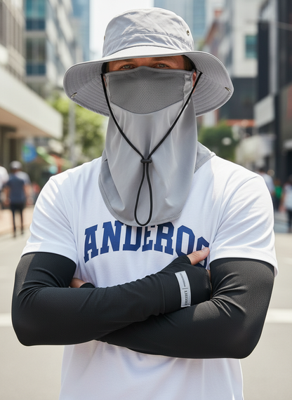 🧢 49% OFF NOW! ☀️ Ventilated Fisherman Hat with Removable Face Shield – 2-in-1 Design, Cooling Ice Silk & Adjustable Fit – 360° Sun Protection 🎣
