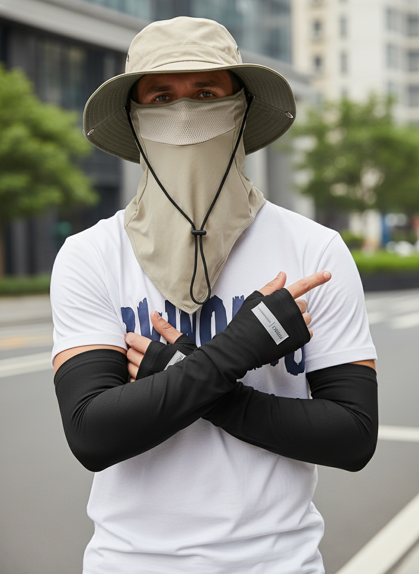 🧢 49% OFF NOW! ☀️ Ventilated Fisherman Hat with Removable Face Shield – 2-in-1 Design, Cooling Ice Silk & Adjustable Fit – 360° Sun Protection 🎣