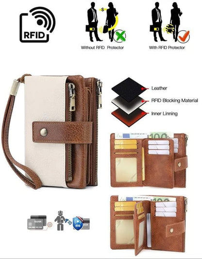📢📢49% OFF !!!⏰Women's RFID Blocking Leather Wallet👛