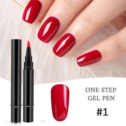 💅👣 Limited Time Buy 1 Get 1 Free! ✨One Step Nail Gel Pen🎨Free handheld mini UV nail lamp💡