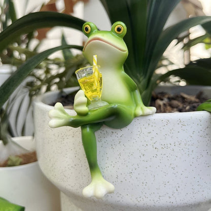 🎁Gift Idea Hot Sale 49% OFF🐸 Frog Flower Pot Hanger Ornament🍷