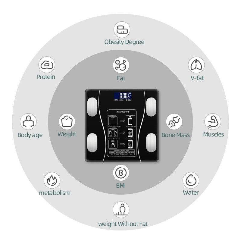 🏅NEW YEAR SPECIAL 40% OFF⏰Weight & Body Fat Smart Digital Scale🏃‍