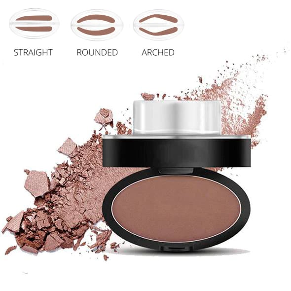 ⏳🔥LIMITED-TIME 49% OFF! ⏰✨Buy 1 Get 1 Free -ONLY ￡11.99!!🖌️50K+ Sold!!!🖤Eyebrow Stamp Powder Kit with Applicator Brush, One Press Perfect Brow Stamp, Waterproof Long Lasting 24H Wear Eyebrow Makeup for Lazy Daily Salon-Like Brows
